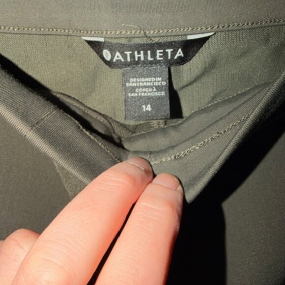 Athleta Olive Green Joggers NWOT Size 14 - Picture 5 of 7